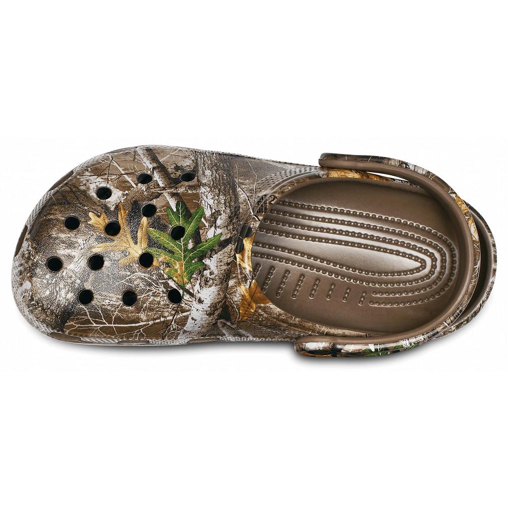 Brown Men's Crocs Classic Realtree Edge® Clog Shoes | NZ 0661AHKP